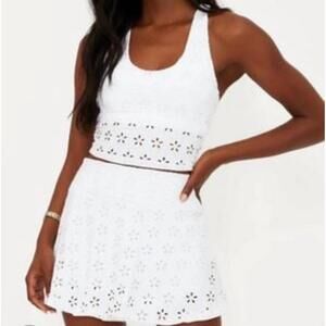 Beach Riot Women's Trixie Magnolia White Athletic Skort Size Large